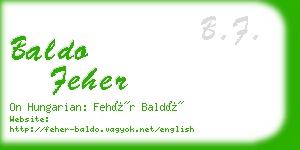 baldo feher business card